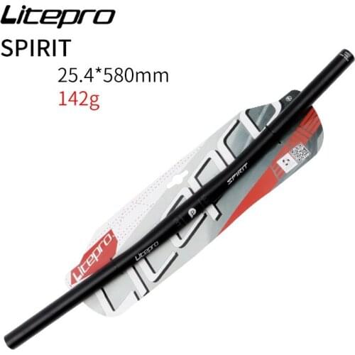 Litepro BMX Folding Bike Aluminum Alloy Horizontal Handlebar Bicycle One-shaped Bar 25.4x580mm