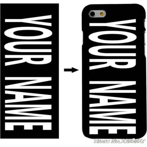 LvheCn DIY Name inscription phone Case cover For iPhone 5 6 6s 7 8 plus X XR XS max 11 12 Pro Samsung Galaxy S7 edge S8 S9 S10