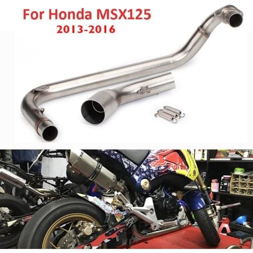 MSX125 51mm Motorcycle Exhaust Connection Link Pipe Front Header Tube for Honda MSX125 2013-2016
