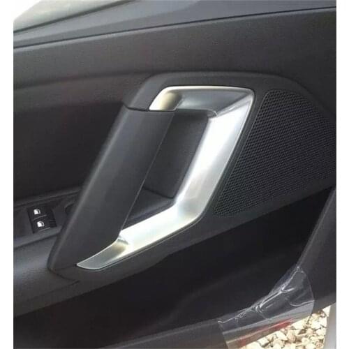 For 2014 2015 Peugeot 408 ABS Chromium Interior Inner Front Door Handle Handrail Moulding Trim Car-Styling Accessories 2pcs/set