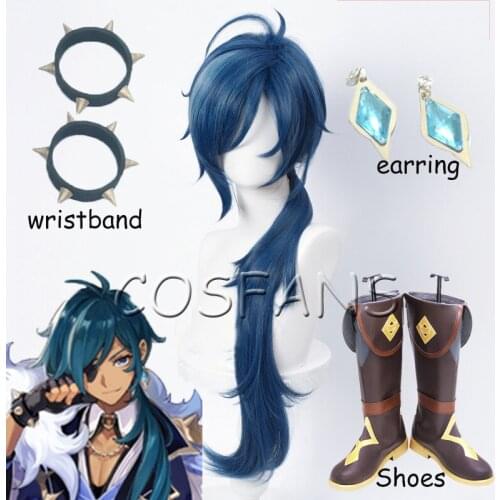 New Game Cosplays Genshin Impact Knights Kaeyas Wigs Earrings Bracelets Wigs and shoes Cosplay Props Halloween Cosplay Props