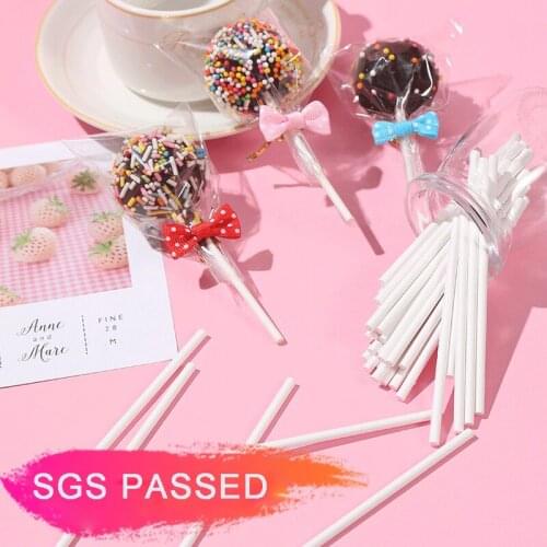 Food-Grade PP Lollipop Stick Cake Pop Sticks for Chocolate Sugar Candy Color Lollypop Paste Tool Home Supplies