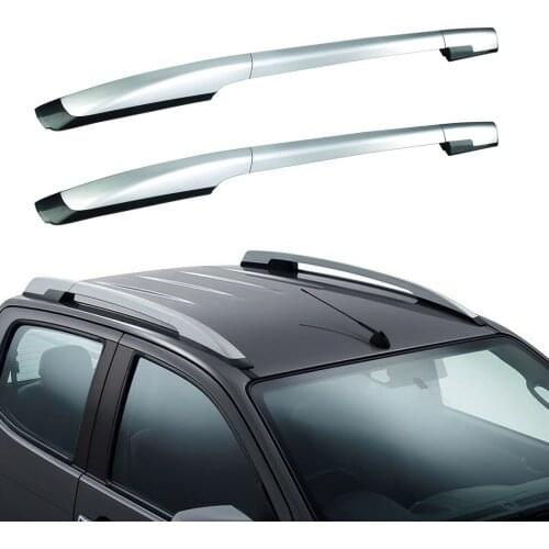 Roof Rack Crossbar Replacement for 2012 2013 2014 2015 Isuzu D Max Pair OE Style Aluminum Bolt-On Roof Top Rail Side Rack Silver