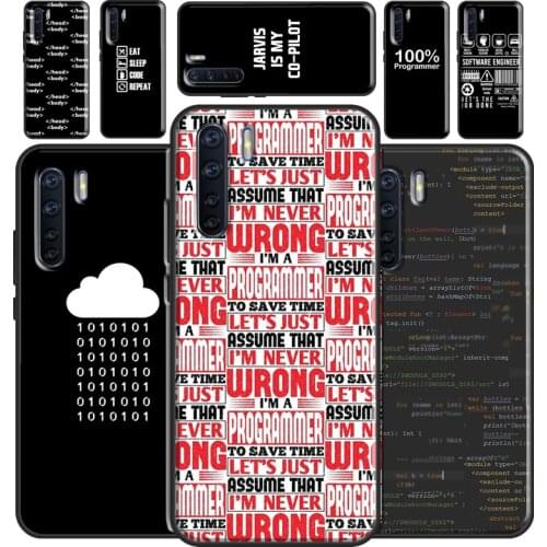 Programmer Code Software Case For OPPO Reno2 Z Find X3 Pro A3S A5S A15 A52 A72 A83 A91 A93 A5 A9 A31 A53 2020 Cover