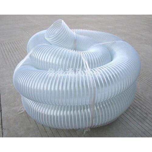 Pvc transparent steel wire hose ventilation exhaust pipe woodworking industrial machinery suction dust plastic pipe 40-300mm