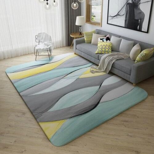 Northern Europe Geometric Concise Abstract Arts Printed Carpet For Living Room Large Rugs Children Play Games Bedroom Mat