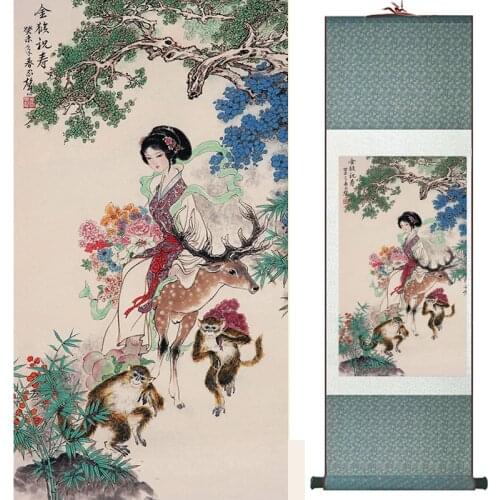 Traditional Chinese art painting Silk scroll painting Chinese wash painting Chinese wash painting 19040903