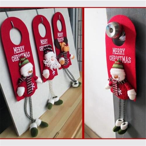 Christmas Tree Decor Ornaments Xmas Home Door Decoration Santa Claus Snowman Reindeer