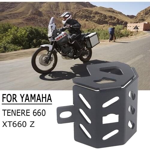 Motorcycle Rear Brake Reservoir ​Oil Cup Guard Protector Cover For Yamaha Tenere XT660Z XT 660 Z XTZ 660 2008 Onwards