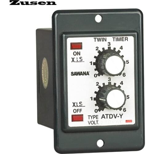 Zusen ATDV-Y twin time relay DC12V/24V/36V/AC110V/220V/380V
