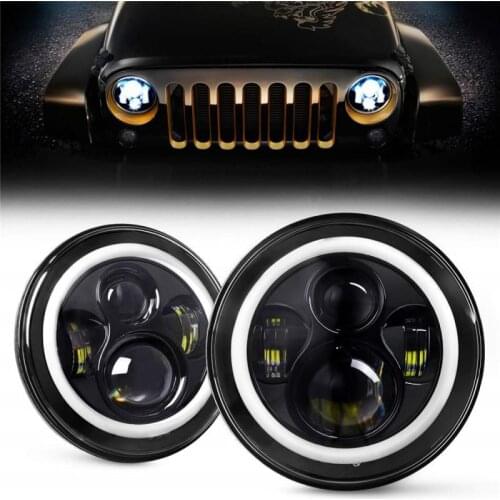 1-2pcs 7" Inch Car Light LED Headlight 150W H4 Plug H4 To H13 For Davidson Honda Yamaha Jeep Motorcycle Auto Turn Signal Light