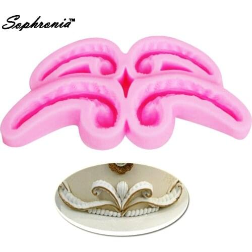 10pcs/set Flower European relief Lace vines fondant silicone Mould Chocolate Mold Fondant Cake Decoration tools M634