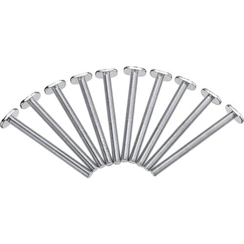 10Pcs M8X100Mm T-Nut Sliding Screws for 30 Series Miter Track T-Slot Woodworking Tool