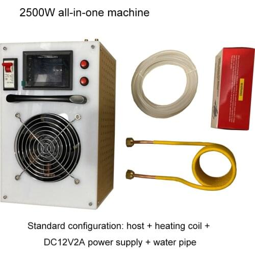 2.5KW Integrated Induction Heating Machine Metal Smelting Furnace Quenching Equipment + Heating Coil + Power Supply+ Water Pipe