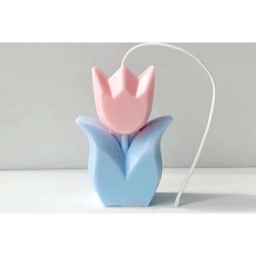 3D Flower Shape Candle Mold Silicone Soap Making Mould Fondant Candy Cake Chocolate Decorating DIY Baking Tools