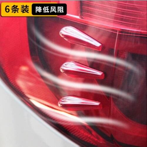 6PCS Car Front And Rear Headlights Taillights Modified Deflector Reduced Wind Resistance Spoiler Car Stickers Accessories
