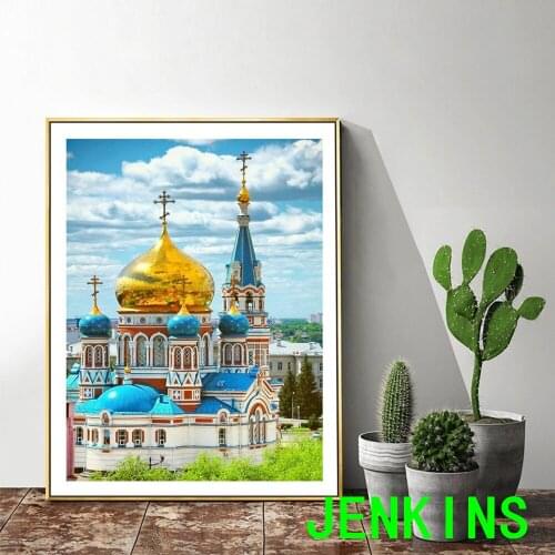Mosque Landscape Diamond Painting Diamond Embroidery Russia Building Church Needlework Wall Art Craft Kit Handmade Gift