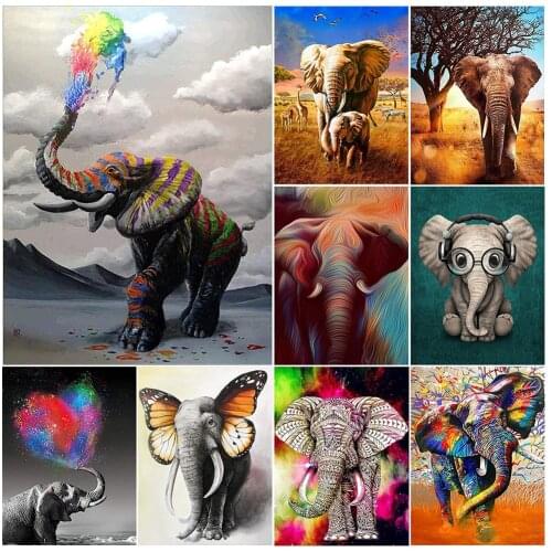DIY 5D Diamond Art Painting Elephant Animal Dumbo Full Square/Round Rhinestone Embroidery Cross Stitch Kit Household Wall Decor