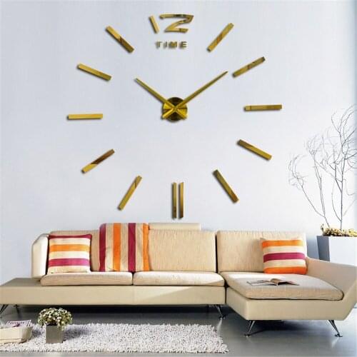 20 pcs Home DIY decoration large quartz Acrylic mirror wall clock Safe 3D Modern design Art decorative wall stickers Watch