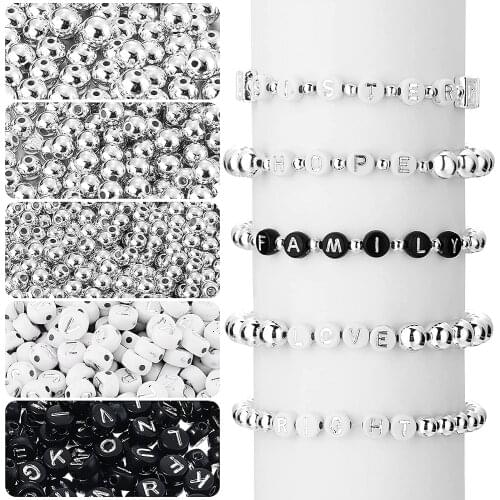 1600pcs Small Smooth Beads Letter Beads for Jewelry Making Diy Bracelet Earring Round Loose Spacer Beads Wholesale