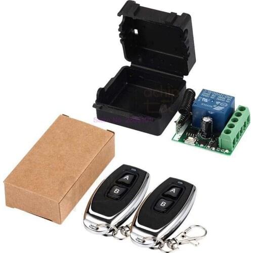 Dhl or fedex 100pcs 433Mhz Universal Wireless Remote Control Switch DC 12V 1CH relay Receiver Module RF Transmitter