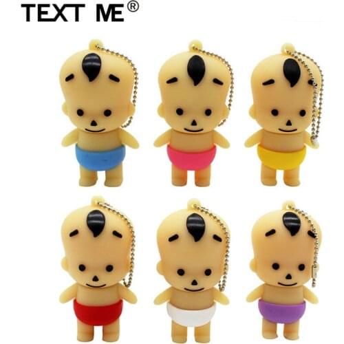 TEXT ME cute Mini baby usb flash drive usb 2.0 4GB 8GB 16GB 32GB 64GB pendrive gift usb