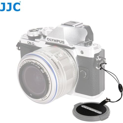 JJC Genuine Leather Lens Cap Keeper Holder for Olympus LC-37B/LC-40.5/ LC-46 Lens Caps