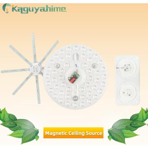 Kaguyahime LED Ceiling Lamp 220V Octopus Light 24W 20W 18W 16W 12W Round Panel Lamp LED Light Board Magnetic Modified Source