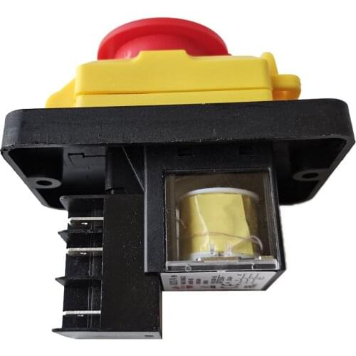 KJD12-14 Electromagnetic Switch KEDU 6Pins Emergency Stop Pushbutton Switches for Electrical Carpentry Tools 16A AC 220-240V CE