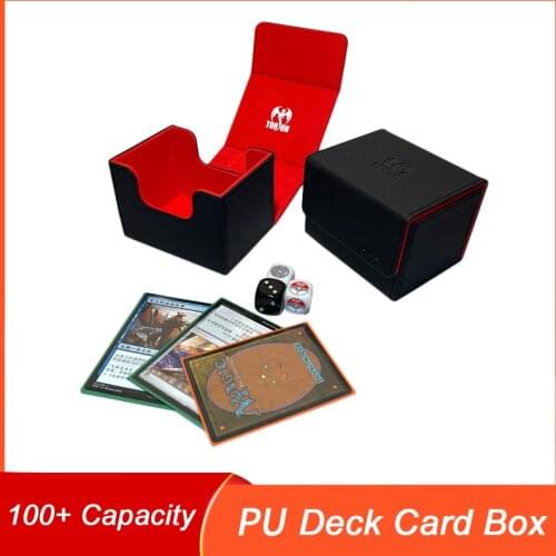 100+ Card Deck Box Container Collection Sleeved Cards Case PVC Free Trading Card Holder for Board Game TCG