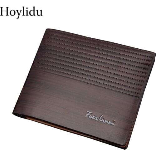 PU Leather Wallet Men Business Short Purse Multi-card Large Capacity Small Wallets Drivers License Holder Smart Money Clip Bag