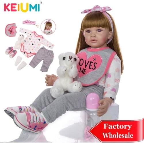 Wholesale Silicone Reborn Baby Doll 60 cm Cosplay Princess Alive Boneca Reborn Vinyl Stuffed Model For Kids Educational Toy