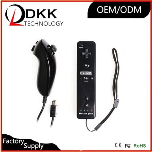 Multi Color 2 in 1 Wireless Game Remote Controller Built in Motion Plus Nunchuck for Nintendo for Wii Controle Silicone Case