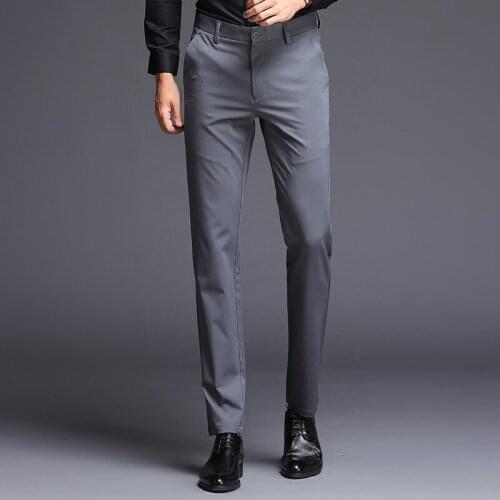 2020 mens trousers summer thin section formal business casual mens pants high waist black suit pants