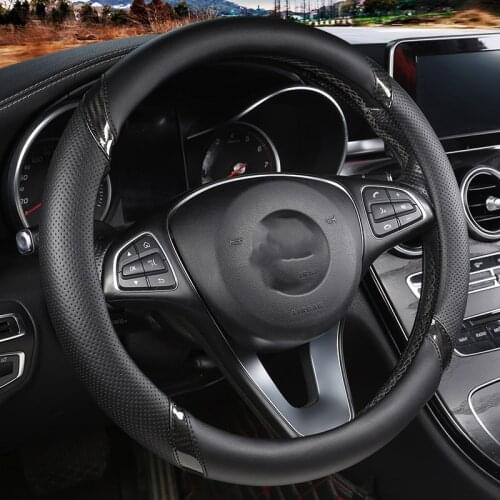 Soft Braid on Car Steering Wheel Cover For 37 - 38 CM 14.5"-15" Anti-slip Inner Ring M Size Steering-Wheel Car Styling Carpet