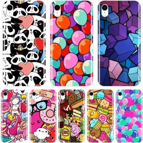 Cartoon Panda Heart Food Back Cover For Apple iPhone X XR XS MAX 8 7 6S 6 S Soft Silicone Phone Case For iPhone 8 7 6S 6 S Plus