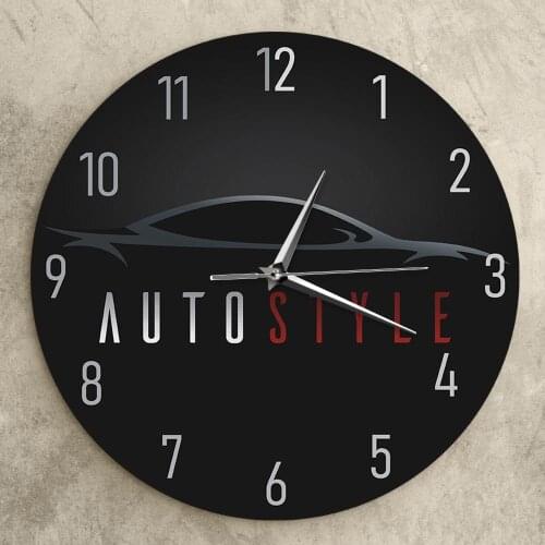 Auto Style Driving Wall Clock Car Logo Modern Silent Clock Sports Vehicle Garage Business Wall Sign Auto Company Hanging Watch