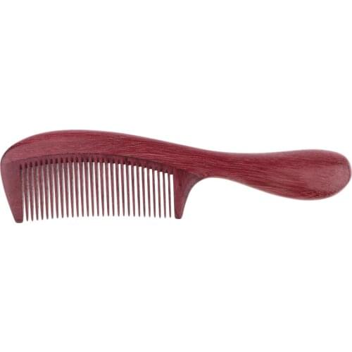 Natural Purple Heart Wood Comb Anti-Static Scalp Massage Comb for Home Travel Use