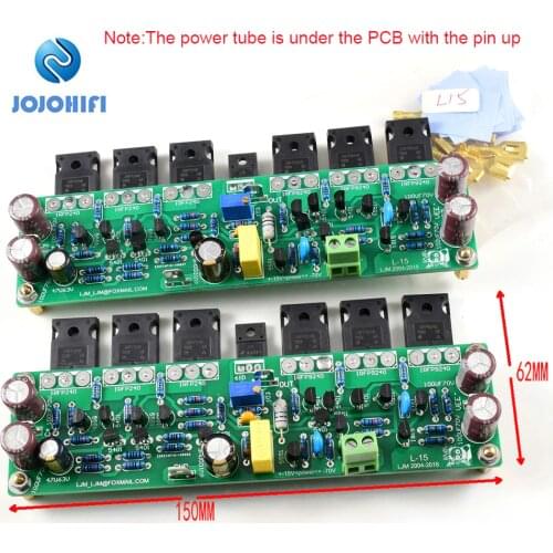One Pair L15 Class AB FET MOSFET Stereo 300W 8R IRFP240 IRFP9240 Dual Channels Power Amplifier AMP Board w/Insulation sheet