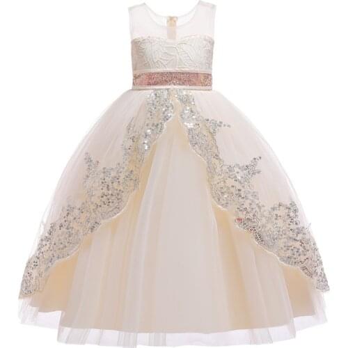 Girls Sequined Princess Dress Kids Dresses For Girls Party Evening Dress Flower Girls Wedding Clothing Pageant Formal Ball Gown
