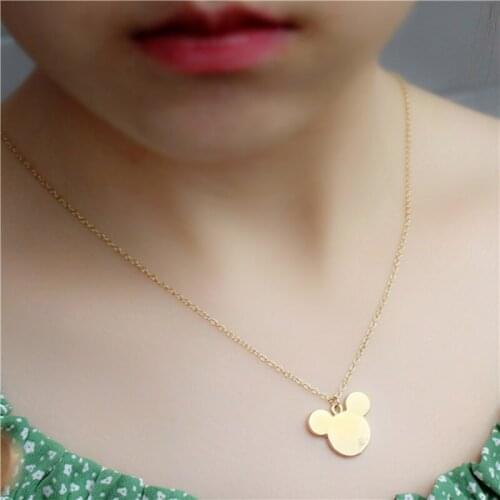 Popular fashion jewelry minimalist mouse pendant cute lovely elegant animal jewelry mothers day gift