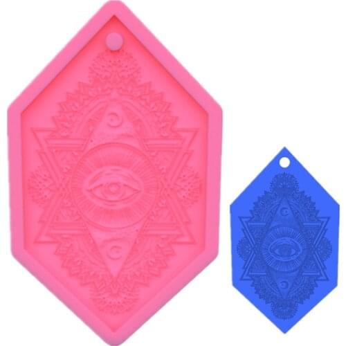 R58E Devils Eye Drop Tag Silicone Mold Epoxy Resin Jewelry Mold Resin Casting Pendant Mold Suitable for Diy Resin Crafts