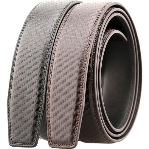 New Luxury Brand No Buckle Head Belt Men High Quality Male Genuine Real Leather Strap For Jeans Mens Belt 3.5cm