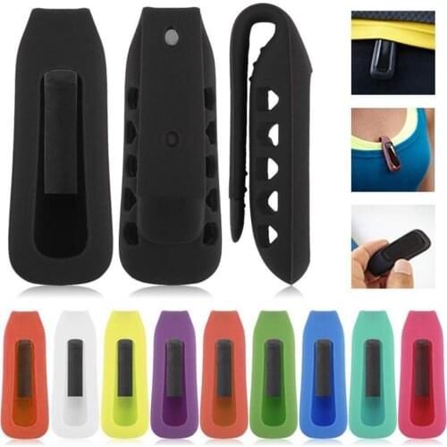 TPU / TPE Silicone Colorful Rubber Holder for Fitbit One Smart Tracker Replacement Cover Clip Case Belt Accessories
