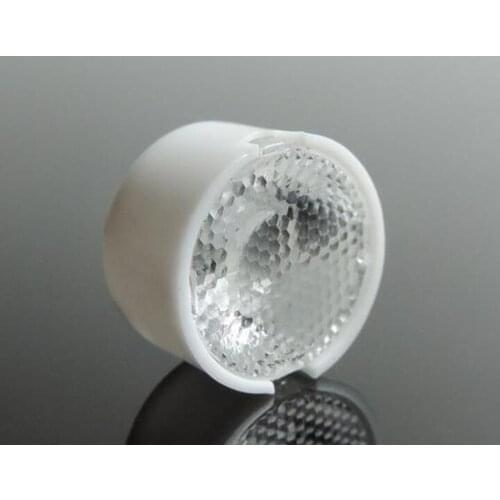 TVJO-14 High quality LED Optical Lens, Lens Size: 14X6.43mm, With Holder Diameter: 15mm, 25 degree, Bead surface, PMMA