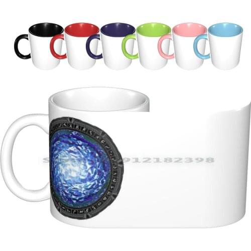 Stargate Dark Ceramic Mugs Coffee Cups Milk Tea Sg1 Scifi Star Tv Show Creative Trending Vintage Gift Bottle Cup