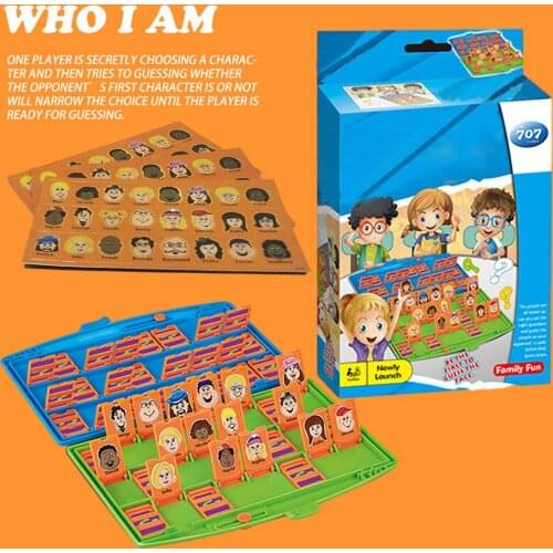 Guess Who I Am Puzzle Cognitive Card Character Guessing Parent-child Multi-person Accompany Creative Desktop Toys Child Games