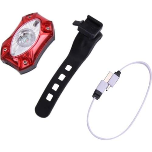Bike Tail Light for Cycling, 3W Bike Light USB Rechargeable, LED Bicycle Rear Light, Waterproof Helmet Light, 3 Light Mode