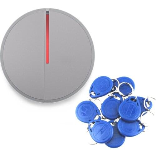 Waterproof mReader RFID 125KHz 13.56MHz EM/H/IC 3 in 1 Security Metal Card Reader with 10PCS tags/card Optional