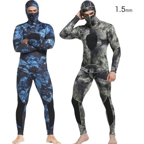 1.5mm Men Neoprene diving suits keeping warm Rash Guards swimwear long sleeve Wetsuit Spearfishing snorkeling one piece vest